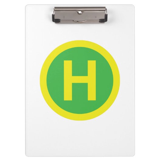 Helipad Sign Klemmbrett (Vorderseite)