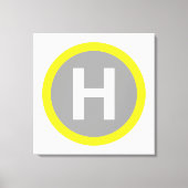 Helipad Sign Leinwanddruck (Vorderseite)
