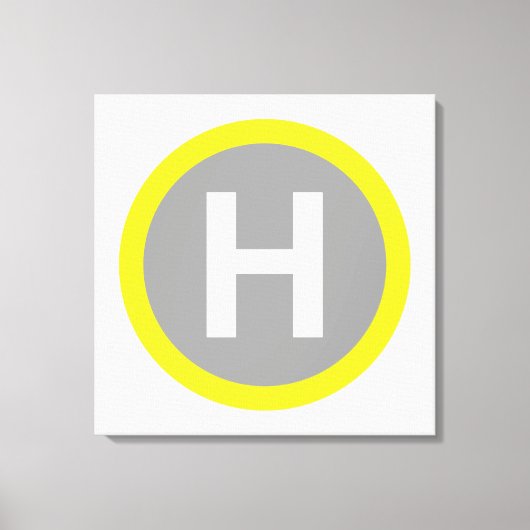 Helipad Sign Leinwanddruck (Vorderseite)