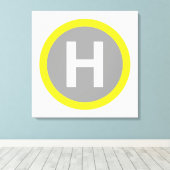 Helipad Sign Leinwanddruck (Insitu (Holzboden))