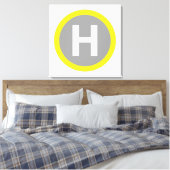 Helipad Sign Leinwanddruck (Insitu (Schlafzimmer))