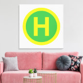 Helipad Sign Leinwanddruck (Insitu (Wohnzimmer))