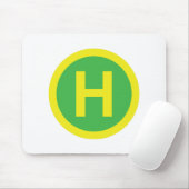Helipad Sign Mousepad (Mit Mouse)