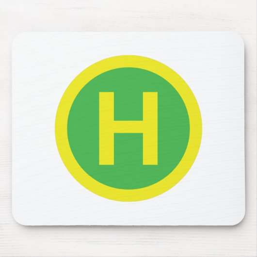 Helipad Sign Mousepad (Vorne)