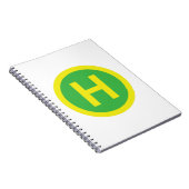 Helipad Sign Notizblock (Rechte Seite)