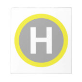 Helipad Sign Notizblock (Vorderseite)