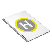Helipad Sign Notizblock (Rechte Seite)