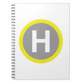 Helipad Sign Notizblock (Vorderseite)