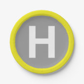 Helipad Sign Pappteller (Vorderseite)