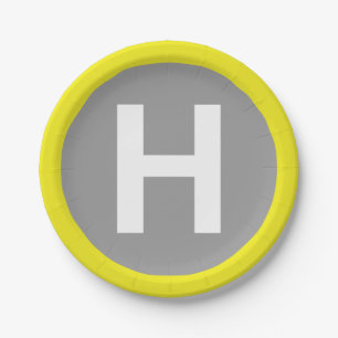 Helipad Sign Pappteller