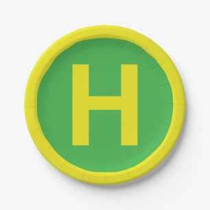 Helipad Sign Pappteller