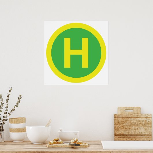 Helipad Sign Poster (Küche)