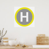 Helipad Sign Poster (Küche)