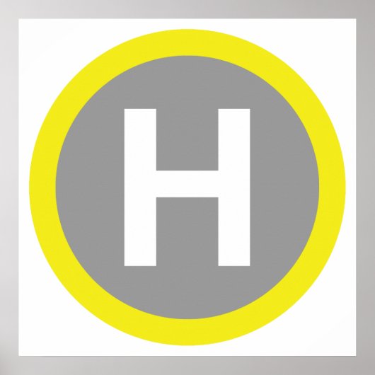 Helipad Sign Poster (Vorne)