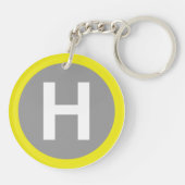 Helipad Sign Schlüsselanhänger (Rückseite)