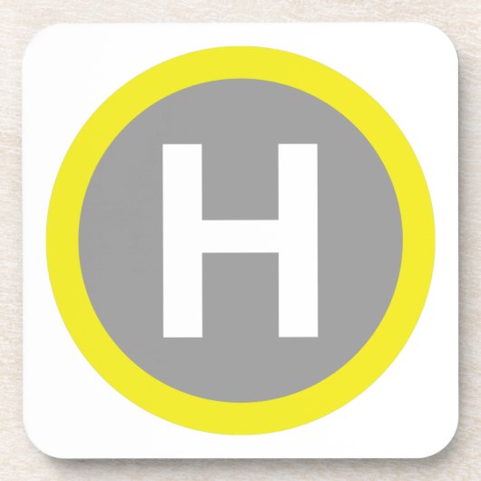 Helipad Sign Untersetzer (Vorderseite)