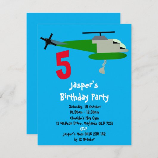 Helitack Einladung (Vorne/Hinten)