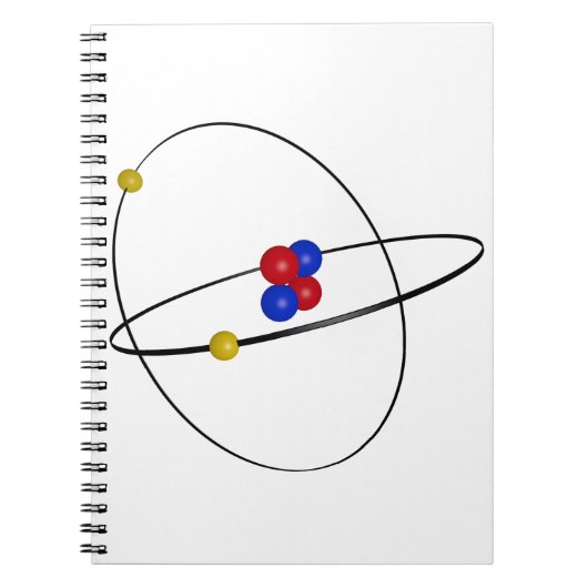 Helium Atom Notizblock (Vorderseite)