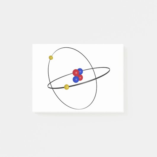Helium Atom Post-it Klebezettel (Vorderseite)