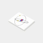 Helium Atom Post-it Klebezettel (angewinkelt)