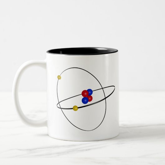 Helium Atom Zweifarbige Tasse (Links)