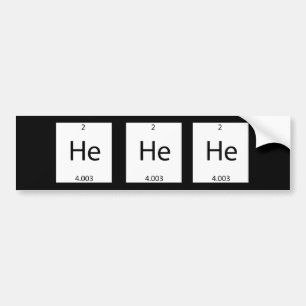 Helium Bumper Sticker Autoaufkleber