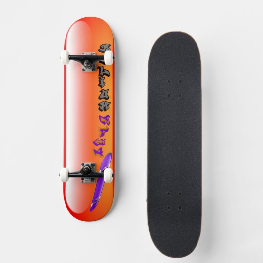 Helium Drehe Orange Skateboard (Vorderseite)