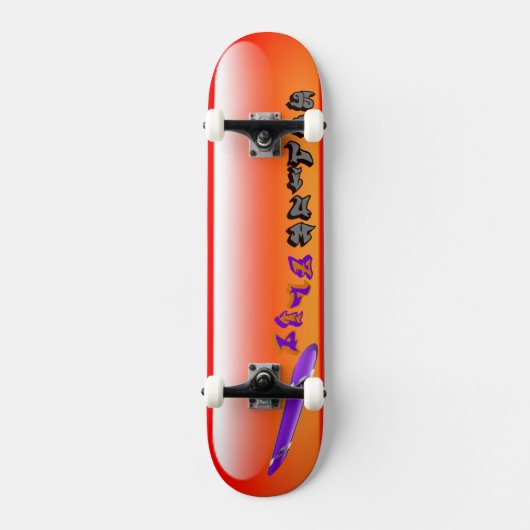 Helium Drehe Orange Skateboard (Vorderseite)
