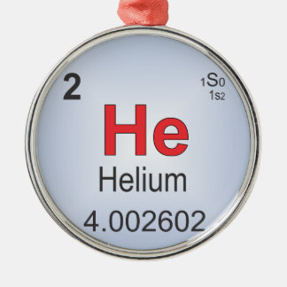 Helium-einzelnes Element des Periodensystems Ornament Aus Metall