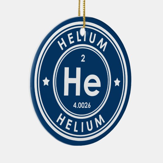 Helium Element Blue Keramik Ornament (Rechts)