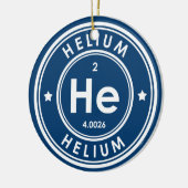 Helium Element Blue Keramik Ornament (Links)