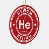 Helium Element Red Keramik Ornament (Rechts)