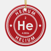 Helium Element Red Keramik Ornament (Vorne)