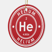 Helium Element Red Keramik Ornament (Links)