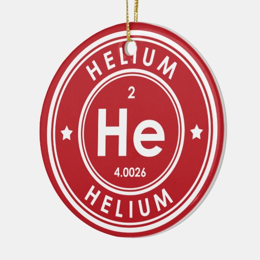Helium Element Red Keramik Ornament (Links)