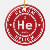 Helium Element Red Keramik Ornament (Hinten)