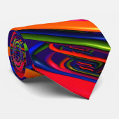 Helix Curve Abstrakte DNA Art Krawatte (Gerollt)