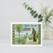 Helix Farms Lemon LabelSan Diego, CA Postkarte (Stehend Vorderseite)
