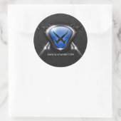 HeLix Gaming-Sticker Runder Aufkleber (Tasche)