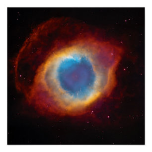 Helix-Nebel oder NGC 7293 Ansicht mit HST Poster