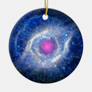 Helix-Nebel Ultraviolettes Auge Gottes Weltraumfot Keramik Ornament