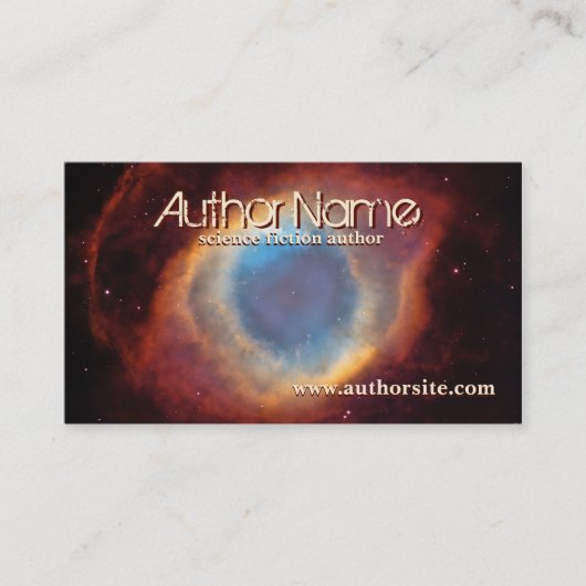 Helix Nebula Business Card Science Fiction Autor Visitenkarte (Vorderseite)