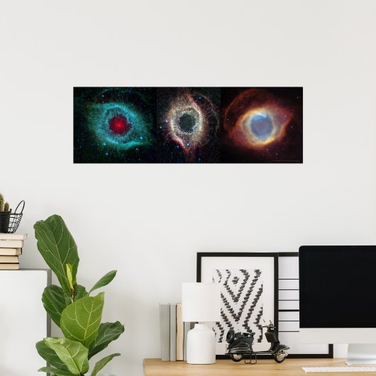 Helix Nebula Eyes 36x12 (36x12) Poster (Heimbüro)