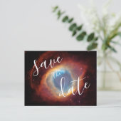 Helix Nebula Foto Elegant Save the Date Ankündigungspostkarte (Stehend Vorderseite)