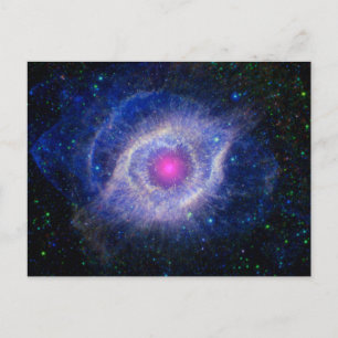 Helix Nebula NASA Lila Postkarte
