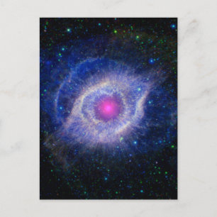 Helix Nebula NASA Lila Postkarte