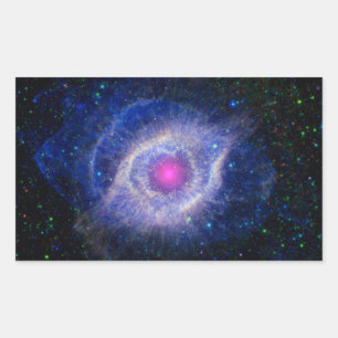 Helix Nebula NASA Lila Rechteckiger Aufkleber