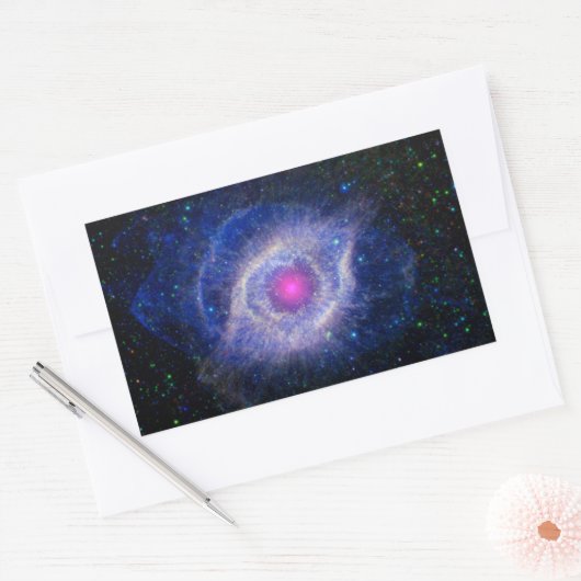 Helix Nebula NASA Lila Rechteckiger Aufkleber (Umschlag)