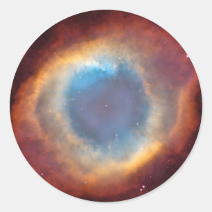 Helix Nebula von Hubble Runder Aufkleber
