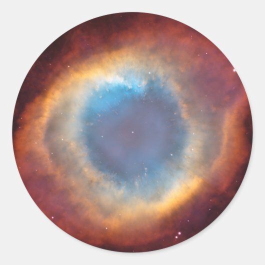 Helix Nebula von Hubble Runder Aufkleber (Vorderseite)